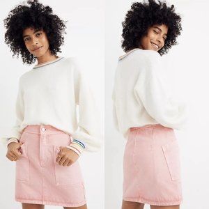 MADEWELL Pink Denim Mini Skirt